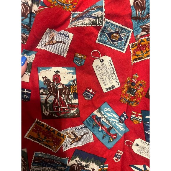 Vintage Woolrich Canadian Pacific Postcard Pattern Pleated Skirt VTG Size 8‎ - Picture 9 of 13